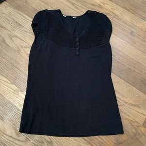 Black Knitted Tank Top